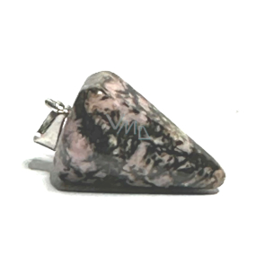 Rodonit wahadło naturalny kamień 2,2 cm, kamień przebaczenia