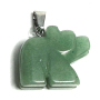 Aventuryn Niedźwiedź naturalny kamień, ręcznie szlifowana figurka 1,8 x 2,5 x 8 mm, kamień miłości, radości
