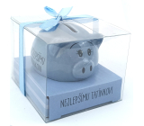 Albi Świnka na szczęście skarbonka Dla najlepszego taty 6 x 7,5 cm