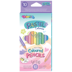 Colorino Pastel pastelky kulaté, mix barev 10 kusů Colorino Pastel pastelky kulaté, mix barev 10 kusů