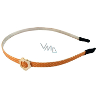 Czelenka do włosów pomarańczowa z złotym kwiatem 1 sztuka