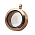 Medailon s otočným uzávěrem nerezový růžové zlato barva tloušťka 11 mm x 30 mm