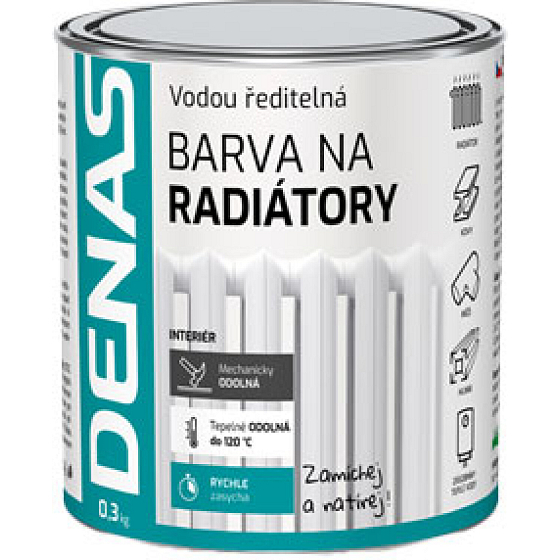 DENAS FARBA DO GRZEJNIKÓW schnąca szybko, 0100 biała, 300 g