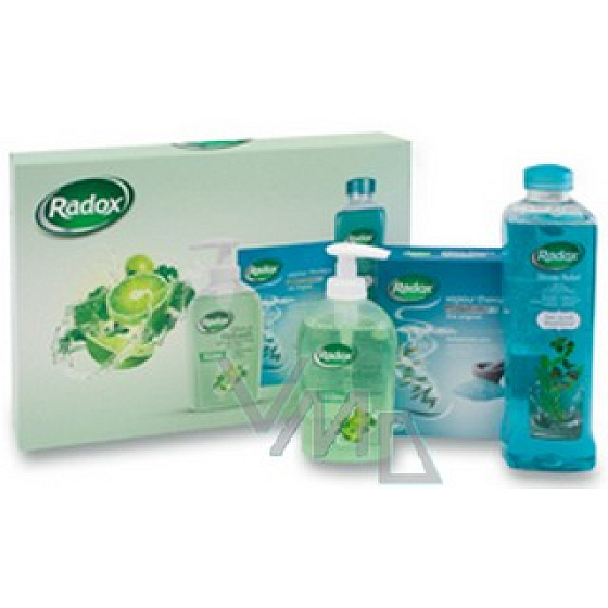 Radox Zklidňující tekuté mýdlo 300 ml + sůl 400 g + pěna 500 ml, kosmetická sada