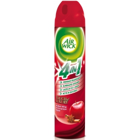 Air Wick Mulled Červené jablko & Svařené víno 4v1 osvěžovač vzduchu sprej 240 ml Air Wick Mulled Červené jablko & Svařené víno 4v1 osvěžovač vzduchu sprej 240 ml