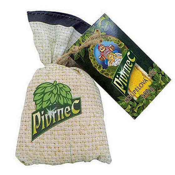 Bohemia Gifts Pivrnec Pivní pro stimulaci a uvolnění napětísůl do koupele v plátěném sáčku 150 g