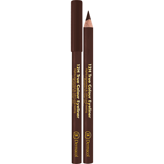 Dermacol 12h True Colour Eyeliner ołowiana kredka do oczu 06 Dark brown 2 g
