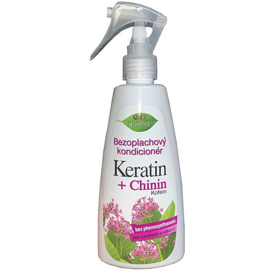 Bione Cosmetics Keratin & Chinin bezoplachový kondicionér pro všechny typy vlasů 260 ml