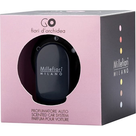 Millefiori Milano Go Fiori d Orchidea - Květy orchideje vůně do auta černá voní až 2 měsíce 54 g