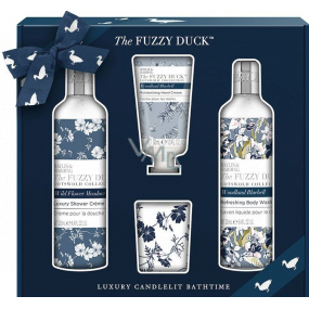 Baylis & Harding Cotswold kwiaty żel myjący 250 ml + żel pod prysznic i do kąpieli 250 ml + krem do rąk 30 ml + świeca zapachowa 60 g, kosmetyczny zestaw dla kobiet