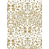 Ditipo Dárkový balicí papír 70 x 500 cm Bílý zlaté hvězdy a ornamenty