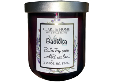 Heart & Home Słodkie truskawki sojowa świeca zapachowa z napisem Babcia 110 g
