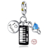 Charm Srebrna 925 Piano - klawisze 3w1, zawieszka na bransoletkę zainteresowania
