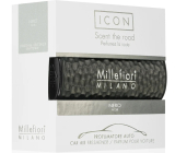 Millefiori Milano Icon Nero - czarna węcha do auta Shades Metal ciemny brąz pachnie aż 2 miesiące 47 g