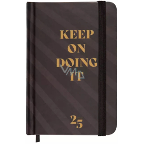 Albi Dziennik 2025 Mini Czarny z napisem 11 x 7,5 x 1 cm