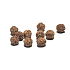 Rudraksha naturalny koralik 7 mm, 10 sztuk