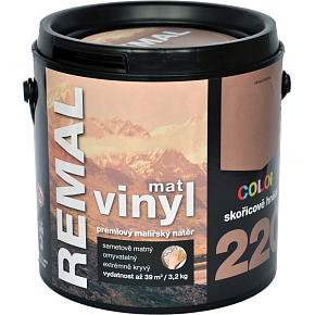 REMAL Vinyl Color mat zmywalna farba na ścianę, 220 cynamonowy brąz, 3,2 kg