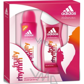 Adidas Fruity Rhythm deodorant sprej 150 ml + sprchový gel 250 ml, dárková sada Adidas Fruity Rhythm deodorant sprej 150 ml + sprchový gel 250 ml, dárková sada