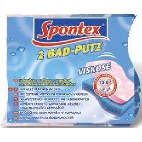 Spontex 2 Bad-Putz houbička s dekorativní čisticí vrstvou 2 kusy