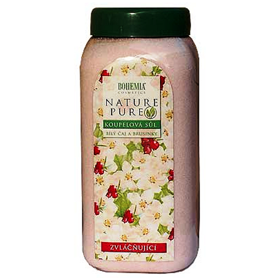 Bohemia Gifts Bílý čaj a Brusinky zvláčňující sůl do koupele 900 g