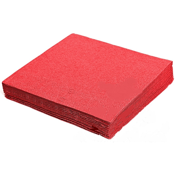 Gastro Papírové ubrousky 2 vrstvé 33 x 33 cm 50 kusů barevné červené