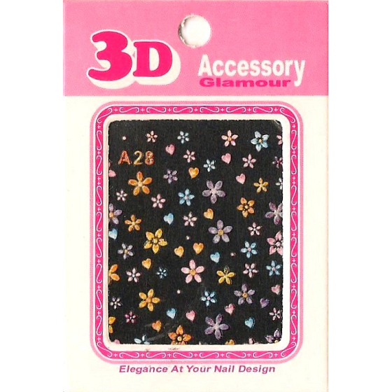 Nail Accessory 3D nálepky na nehty 10100 A28 1 aršík