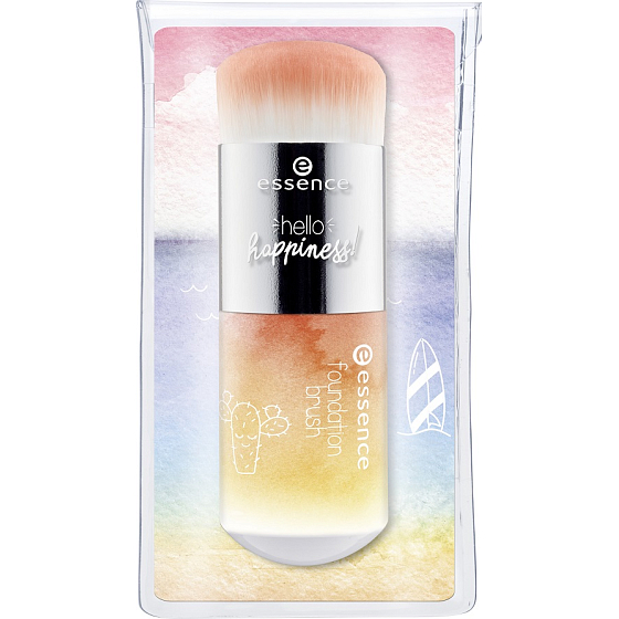 Essence Hello Happiness! Foundation Brush kosmetický štětec se syntetickými štětinami na make-up