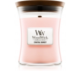 WoodWick Coastal Sunset - Západ slunce na pobřeží vonná svíčka s dřevěným knotem a víčkem sklo malá 85 g