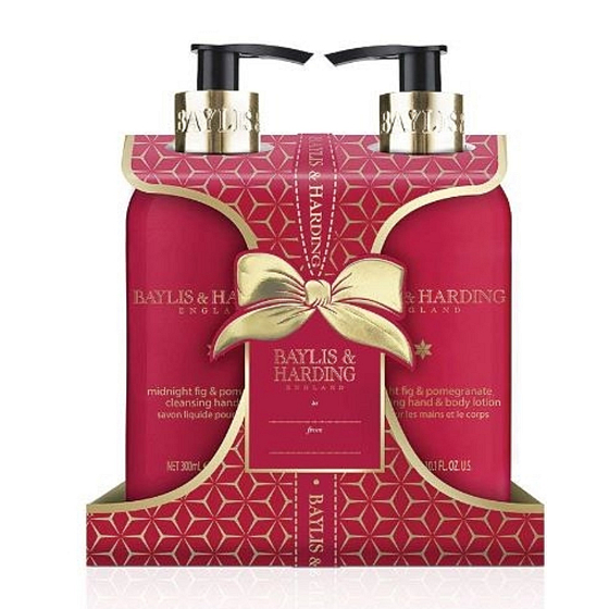 Baylis & Harding Fík a Granátové jablko tekuté mýdlo na ruce 300 ml + mléko na ruce a tělo 300 ml péče o ruce dárková sada