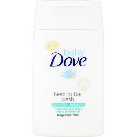 Dove Baby Sensitive Moisture mycí gel pro celé tělo i vlásky pro děti 50 ml
