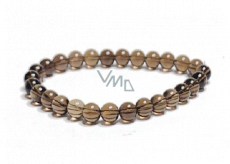 Bransoletka z czarnego turmalinu elastyczna naturalny kamień, kuleczka 6 mm / 16 - 17 cm, kamień realizacji snów