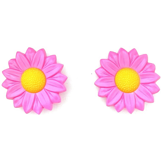 Plastic Nova Kopretiny gumka do włosów różowe 2 sztuki