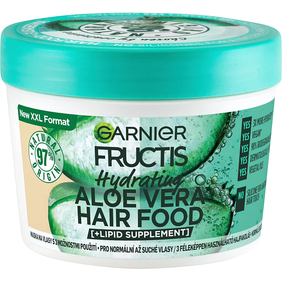 Garnier Fructis Aloe Vera Hair Food maska do normalnych i suchych włosów 400 ml
