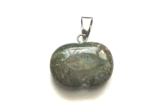 Heliotrop / Bloodstone Jabłko poznania przywieszek naturalny kamień 1,5 cm, kamień odwagi