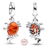 Charm Srebrna 925 Disney Mała syrenka - zawieszka krab Sebastian