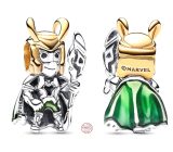 Zawieszka ze srebra próby 925 Marvel The Avengers, Loki, koralik do bransoletki