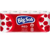 Big Soft Red 3-warstwowy papier toaletowy, 10 rolek, 17,6 m rolka