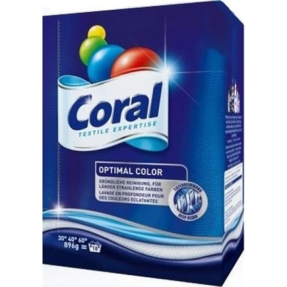 Coral Optimal Color prací prášek na barevné prádlo 18 dávek 896 g