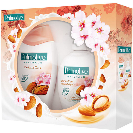 Palmolive Mandlová péče tekuté mýdlo Naturals Almond 300 ml + sprchový gel Naturals Almond 250 ml, kosmetická sada