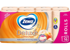 Zewa Deluxe Cashmere Peach 3vrstvý toaletní papír, 16 rolí, 19,3 m role