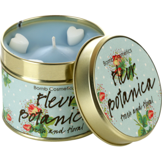 Bomb Cosmetics Botanické kvítí Vonná přírodní, ručně vyrobena svíčka v plechové dóze hoří až 35 hodin