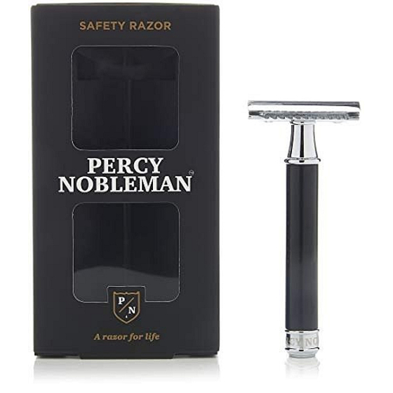 Percy Nobleman Holicí strojek ruční + dvoubřité žiletky 10 kusů