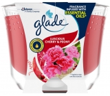 Glade Maxi Luscious Cherry & Peony z węgierską wiśnią i piwoniami, świeca zapachowa w szkle czas palenia do 52 godzin 224 g