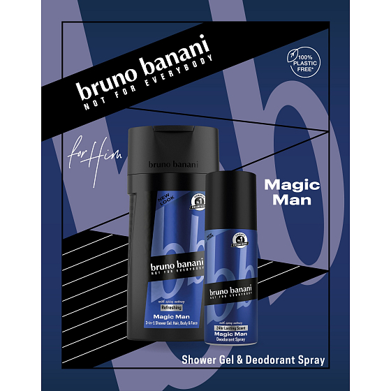 Bruno Banani Magic deodorant sprej 150 ml + sprchový gel 250 ml, kosmetická sada pro muže