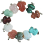 Chalcedon Żaba do szczęścia przywieszek naturalny kamień cca 20 x 15 mm, kamień miłości, radości