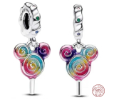 Zawieszka ze srebra próby 925 Disney Mickey/Minnie Mouse Lolly Head, do bransoletki film
