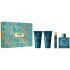 Versace Eros woda perfumowana 100 ml + żel pod prysznic 75 ml + balsam po goleniu 75 ml + woda perfumowana 10 ml miniatura, zestaw prezentowy dla mężczyzn