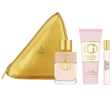 Guess Iconic parfémovaná voda 100 ml + cestovní parfémovaná voda 15 ml + tělové mléko 100 ml + kosmetická taška, dárková sada pro ženy