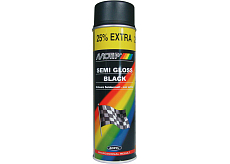 Motip 04001 spray, uniwersalny lak samochodowy, czarny półmat, 500 ml