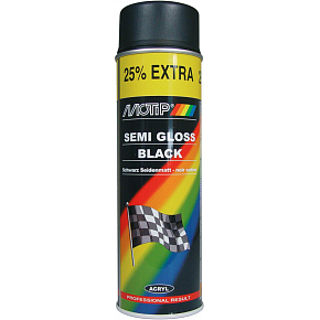 Motip 04001 spray, uniwersalny lak samochodowy, czarny półmat, 500 ml